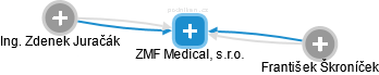 ZMF Medical, s.r.o. - náhled vizuálního zobrazení vztahů obchodního rejstříku