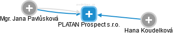 PLATAN Prospect s.r.o. - náhled vizuálního zobrazení vztahů obchodního rejstříku