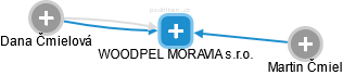 WOODPEL MORAVIA s.r.o. - náhled vizuálního zobrazení vztahů obchodního rejstříku