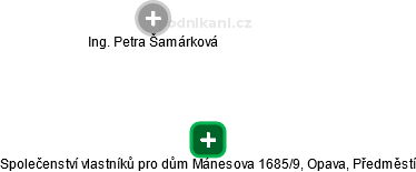 Společenství vlastníků pro dům Mánesova 1685/9, Opava, Předměstí - náhled vizuálního zobrazení vztahů obchodního rejstříku