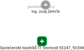 Společenství vlastníků Tř. Svornosti 502/47, 503/49 - náhled vizuálního zobrazení vztahů obchodního rejstříku