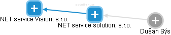 NET service solution, s.r.o. - náhled vizuálního zobrazení vztahů obchodního rejstříku