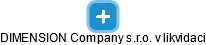 DIMENSION Company s.r.o. v likvidaci - náhled vizuálního zobrazení vztahů obchodního rejstříku