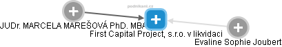 First Capital Project, s.r.o. v likvidaci - náhled vizuálního zobrazení vztahů obchodního rejstříku