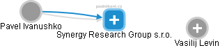 Synergy Research Group s.r.o. - náhled vizuálního zobrazení vztahů obchodního rejstříku