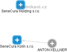 SeneCura Kolín s.r.o. - náhled vizuálního zobrazení vztahů obchodního rejstříku