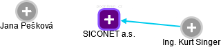 SICONET a.s. - náhled vizuálního zobrazení vztahů obchodního rejstříku