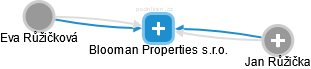 Blooman Properties s.r.o. - náhled vizuálního zobrazení vztahů obchodního rejstříku