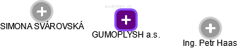 GUMOPLYSH a.s. - náhled vizuálního zobrazení vztahů obchodního rejstříku