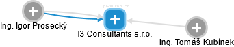 I3 Consultants s.r.o. - náhled vizuálního zobrazení vztahů obchodního rejstříku