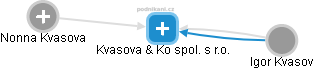 Kvasova & Ko spol. s r.o. - náhled vizuálního zobrazení vztahů obchodního rejstříku