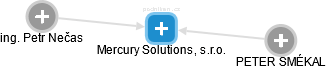 Mercury Solutions, s.r.o. - náhled vizuálního zobrazení vztahů obchodního rejstříku
