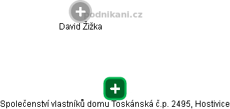Společenství vlastníků domu Toskánská č.p. 2495, Hostivice - náhled vizuálního zobrazení vztahů obchodního rejstříku