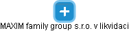 MAXIM family group s.r.o. v likvidaci - náhled vizuálního zobrazení vztahů obchodního rejstříku