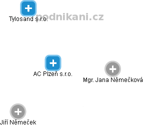 AC Plzeň s.r.o. - náhled vizuálního zobrazení vztahů obchodního rejstříku