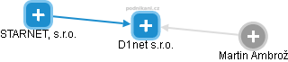 D1net s.r.o. - náhled vizuálního zobrazení vztahů obchodního rejstříku