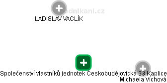 Společenství vlastníků jednotek Českobudějovická 33 Kaplice - náhled vizuálního zobrazení vztahů obchodního rejstříku