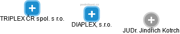DIAPLEX, s.r.o. - náhled vizuálního zobrazení vztahů obchodního rejstříku