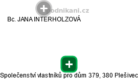 Společenství vlastníků pro dům 379, 380 Plešivec - náhled vizuálního zobrazení vztahů obchodního rejstříku