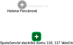 Společenství vlastníků domu 336, 337 Velešín - náhled vizuálního zobrazení vztahů obchodního rejstříku