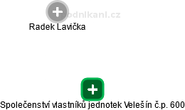 Společenství vlastníků jednotek Velešín č.p. 600 - náhled vizuálního zobrazení vztahů obchodního rejstříku