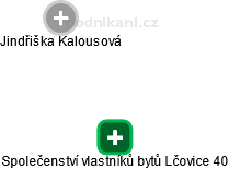 Společenství vlastníků bytů Lčovice 40 - náhled vizuálního zobrazení vztahů obchodního rejstříku