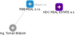 RBB REAL s.r.o. - náhled vizuálního zobrazení vztahů obchodního rejstříku