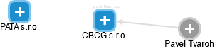 CBCG s.r.o. - náhled vizuálního zobrazení vztahů obchodního rejstříku