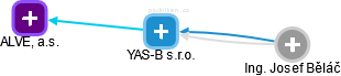 YAS-B s.r.o. - náhled vizuálního zobrazení vztahů obchodního rejstříku
