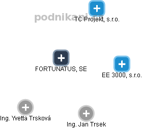 FORTUNATUS, SE - náhled vizuálního zobrazení vztahů obchodního rejstříku