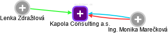 Kapola Consulting a.s. - náhled vizuálního zobrazení vztahů obchodního rejstříku