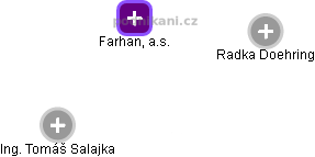 Farhan, a.s. - náhled vizuálního zobrazení vztahů obchodního rejstříku