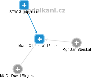 Marie Cibulkové 13, s.r.o. - náhled vizuálního zobrazení vztahů obchodního rejstříku