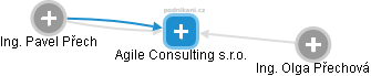 Agile Consulting s.r.o. - náhled vizuálního zobrazení vztahů obchodního rejstříku