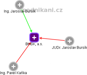 BHSK, a.s. - náhled vizuálního zobrazení vztahů obchodního rejstříku