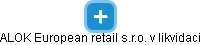 ALOK European retail s.r.o. v likvidaci - náhled vizuálního zobrazení vztahů obchodního rejstříku