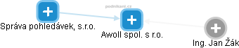 Awoll spol. s r.o. - náhled vizuálního zobrazení vztahů obchodního rejstříku
