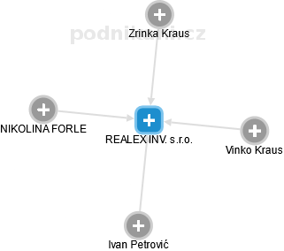 REALEX INV. s.r.o. - náhled vizuálního zobrazení vztahů obchodního rejstříku
