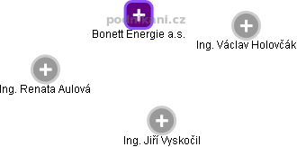 Bonett Energie a.s. - náhled vizuálního zobrazení vztahů obchodního rejstříku