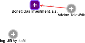 Bonett Gas Investment, a.s. - náhled vizuálního zobrazení vztahů obchodního rejstříku