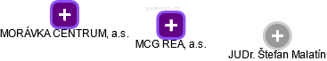 MCG REAL, a.s. - náhled vizuálního zobrazení vztahů obchodního rejstříku