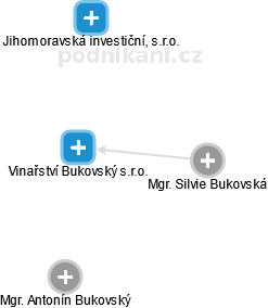 Vinařství Bukovský s.r.o. - náhled vizuálního zobrazení vztahů obchodního rejstříku