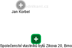 Společenství vlastníků bytů Zikova 20, Brno - náhled vizuálního zobrazení vztahů obchodního rejstříku