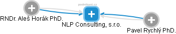 NLP Consulting, s.r.o. - náhled vizuálního zobrazení vztahů obchodního rejstříku