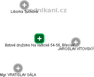 Bytové družstvo Na Valtické 54-56, Břeclav - náhled vizuálního zobrazení vztahů obchodního rejstříku