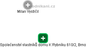 Společenství vlastníků domu K Rybníku 610/2, Brno - náhled vizuálního zobrazení vztahů obchodního rejstříku