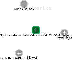 Společenství vlastníků Vídeňská třída 2855/34, Znojmo - náhled vizuálního zobrazení vztahů obchodního rejstříku