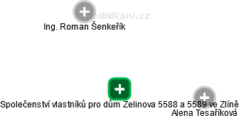 Společenství vlastníků pro dům Zelinova 5588 a 5589 ve Zlíně - náhled vizuálního zobrazení vztahů obchodního rejstříku