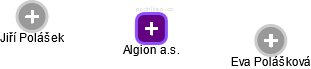 Algion a.s. - náhled vizuálního zobrazení vztahů obchodního rejstříku