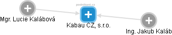 Kabau CZ, s.r.o. - náhled vizuálního zobrazení vztahů obchodního rejstříku
